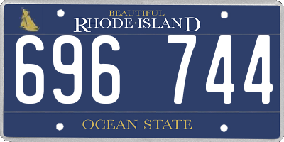 RI license plate 696744