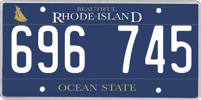 RI license plate 696745