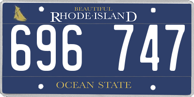 RI license plate 696747