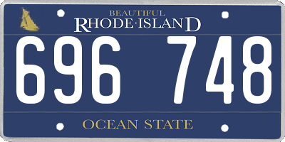 RI license plate 696748