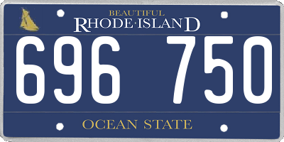 RI license plate 696750