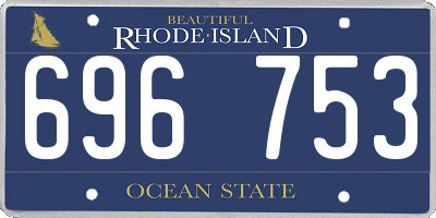 RI license plate 696753