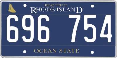 RI license plate 696754