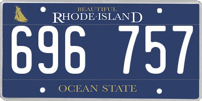RI license plate 696757