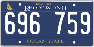 RI license plate 696759