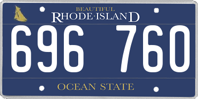 RI license plate 696760
