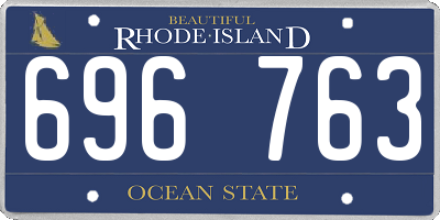 RI license plate 696763