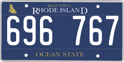 RI license plate 696767