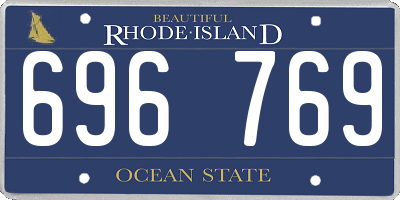 RI license plate 696769
