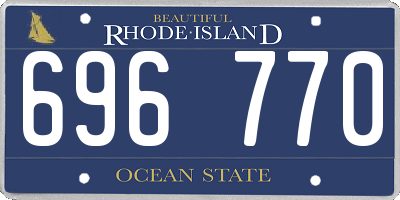 RI license plate 696770