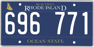 RI license plate 696771