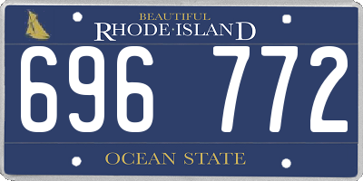 RI license plate 696772