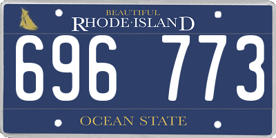 RI license plate 696773