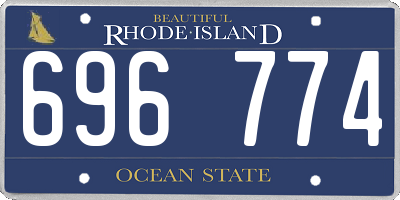 RI license plate 696774