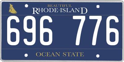 RI license plate 696776