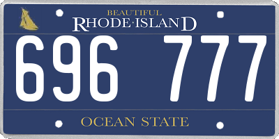 RI license plate 696777