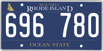 RI license plate 696780