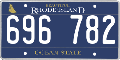 RI license plate 696782