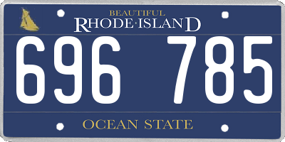 RI license plate 696785