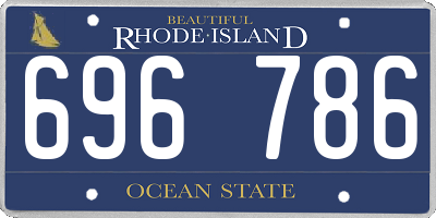 RI license plate 696786
