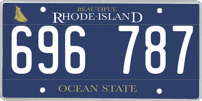 RI license plate 696787