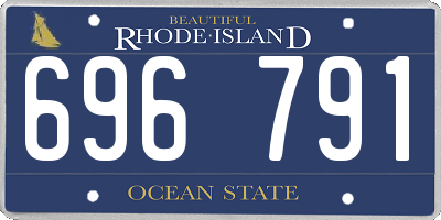 RI license plate 696791