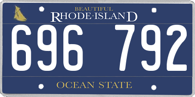 RI license plate 696792