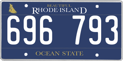 RI license plate 696793