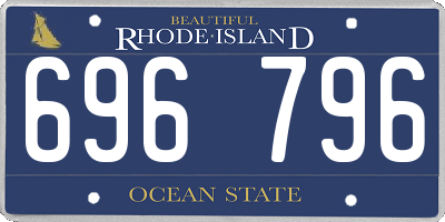 RI license plate 696796