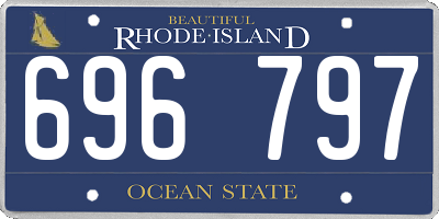 RI license plate 696797