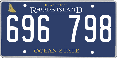 RI license plate 696798