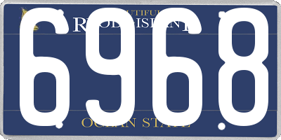 RI license plate 6968