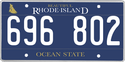 RI license plate 696802