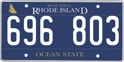 RI license plate 696803