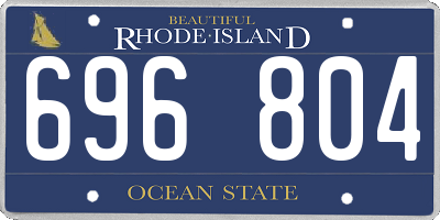 RI license plate 696804