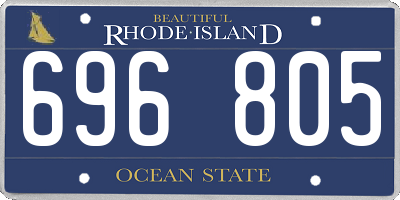 RI license plate 696805