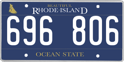 RI license plate 696806