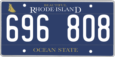 RI license plate 696808