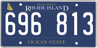 RI license plate 696813