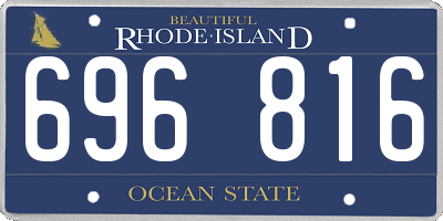 RI license plate 696816