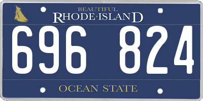 RI license plate 696824