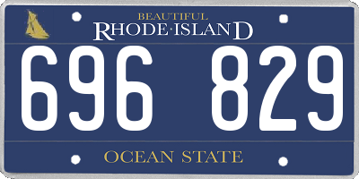 RI license plate 696829