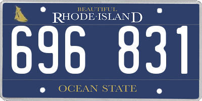 RI license plate 696831