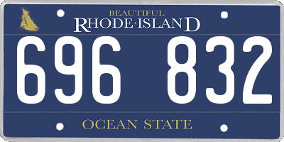 RI license plate 696832