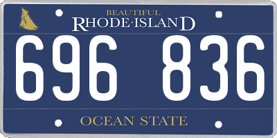 RI license plate 696836