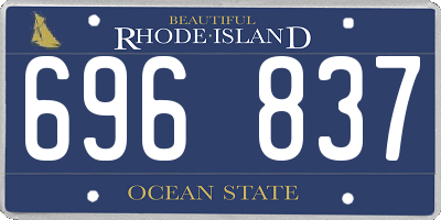 RI license plate 696837