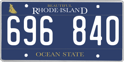 RI license plate 696840