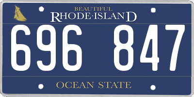 RI license plate 696847
