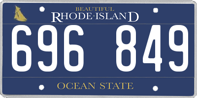 RI license plate 696849