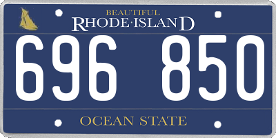 RI license plate 696850